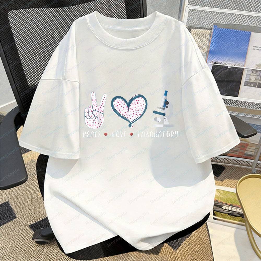 Lab Worker T-Shirt Peace Love  - Medical Lab Worker 评论和价格